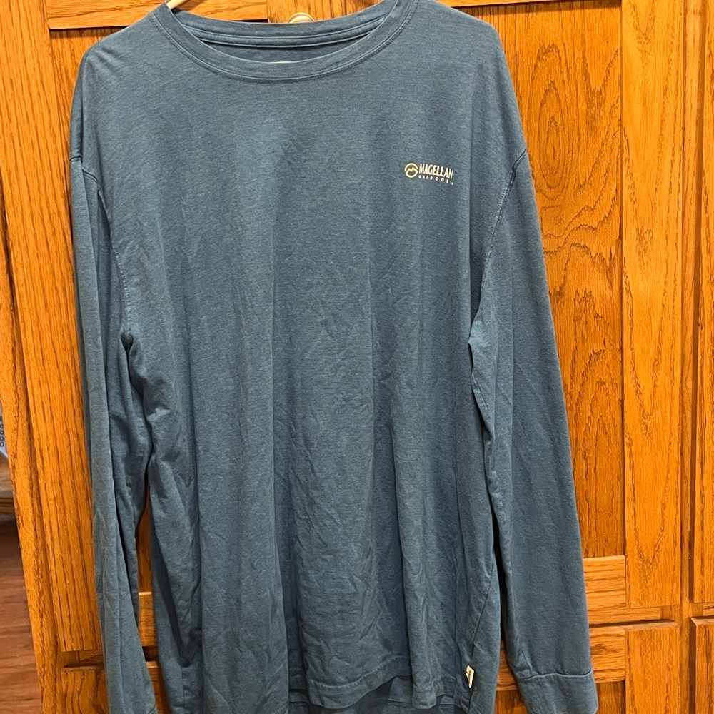 Magellan Outdoors Men's Teal Long Sleeve Tee